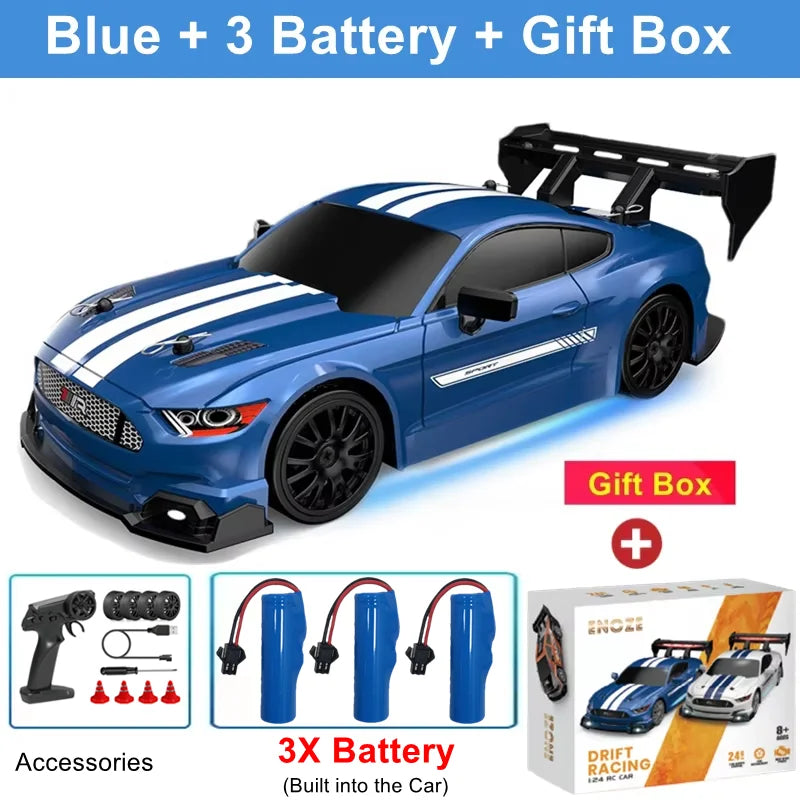 1:24 Scale 4WD RC Drift Car – 20KM/H Off-Road Racing Truck with LED Lights