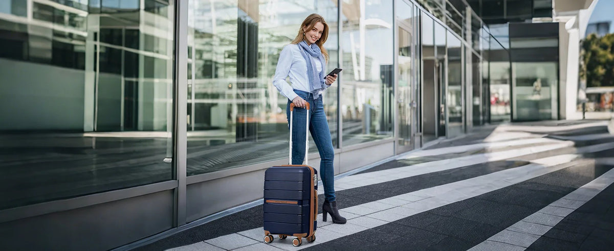 British Traveler PP Luggage – 8 Spinner Wheels & TSA Lock