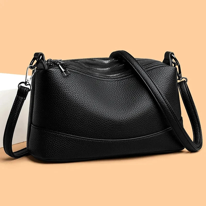 Soft PU Leather Shell Shoulder Bag – Fashion Luxury Crossbody Tote for Women