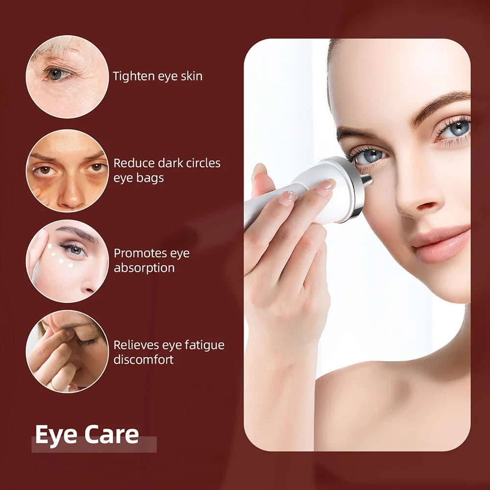 1MHz Ultrasonic Facial Beauty Machine – Lifting, Anti-Aging, Skin Tightening & Eye Care SPA Device