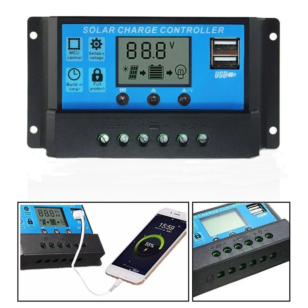 2000W Off-Grid Solar Complete Kit – 100A MPPT Controller, 110V/220V Inverter & LiFePO4 Battery