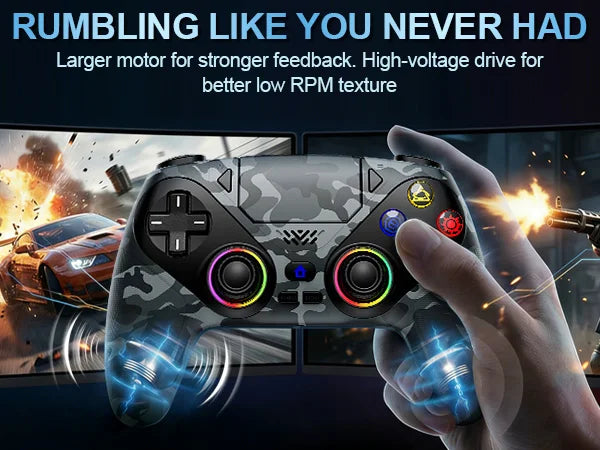 Wireless PS5 Controller – Turbo, Hall Trigger, Touchpad, Vibration & Bluetooth Gamepad
