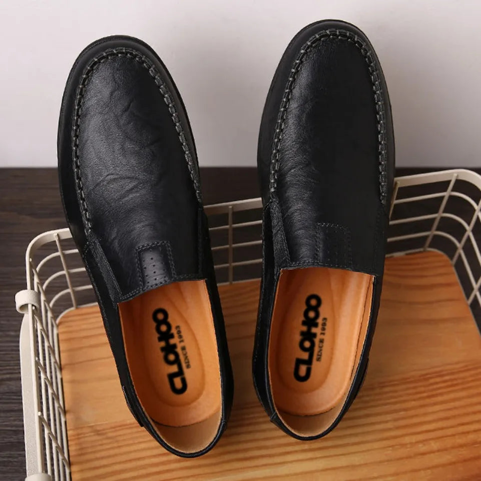 Men's Genuine Leather Slip-On Loafers