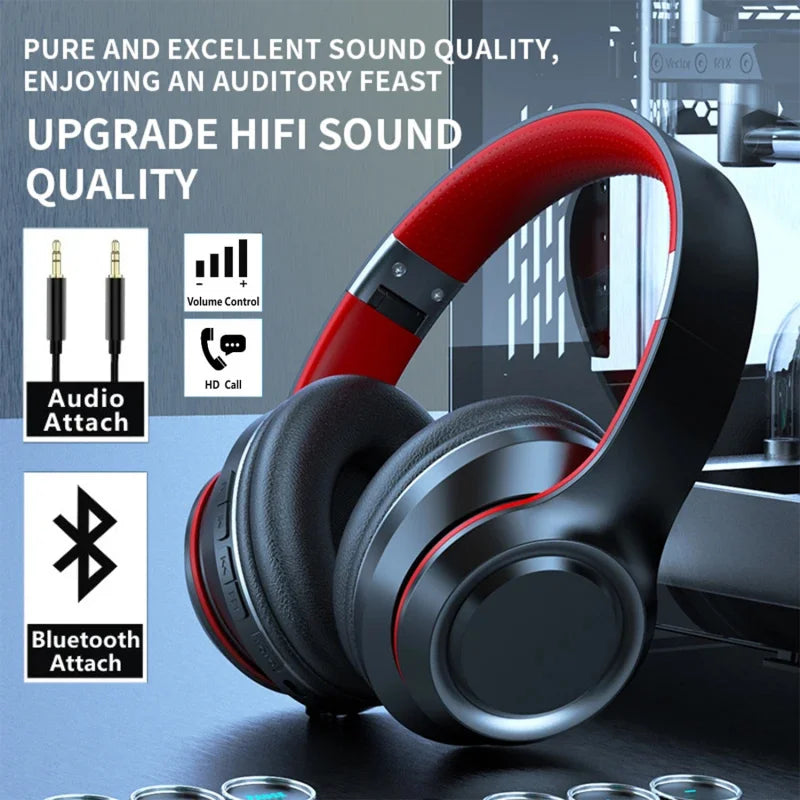 Shoumi Wireless Bluetooth Headphones — TF Card & MP3