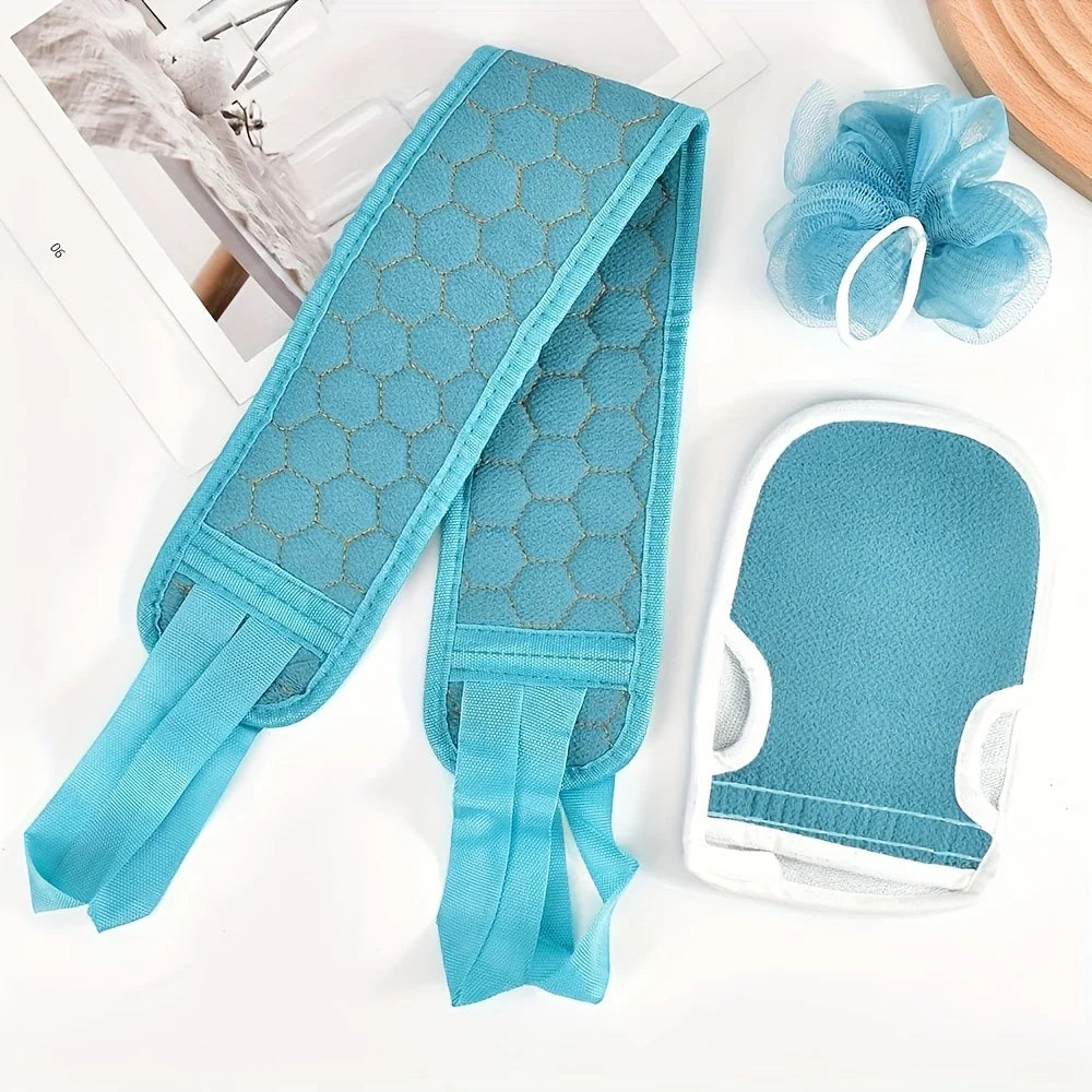 Premium Back Scrubber Body Towel – Deep Cleaning Bath Cloth with Reaching Straps for Neck & Shoulders