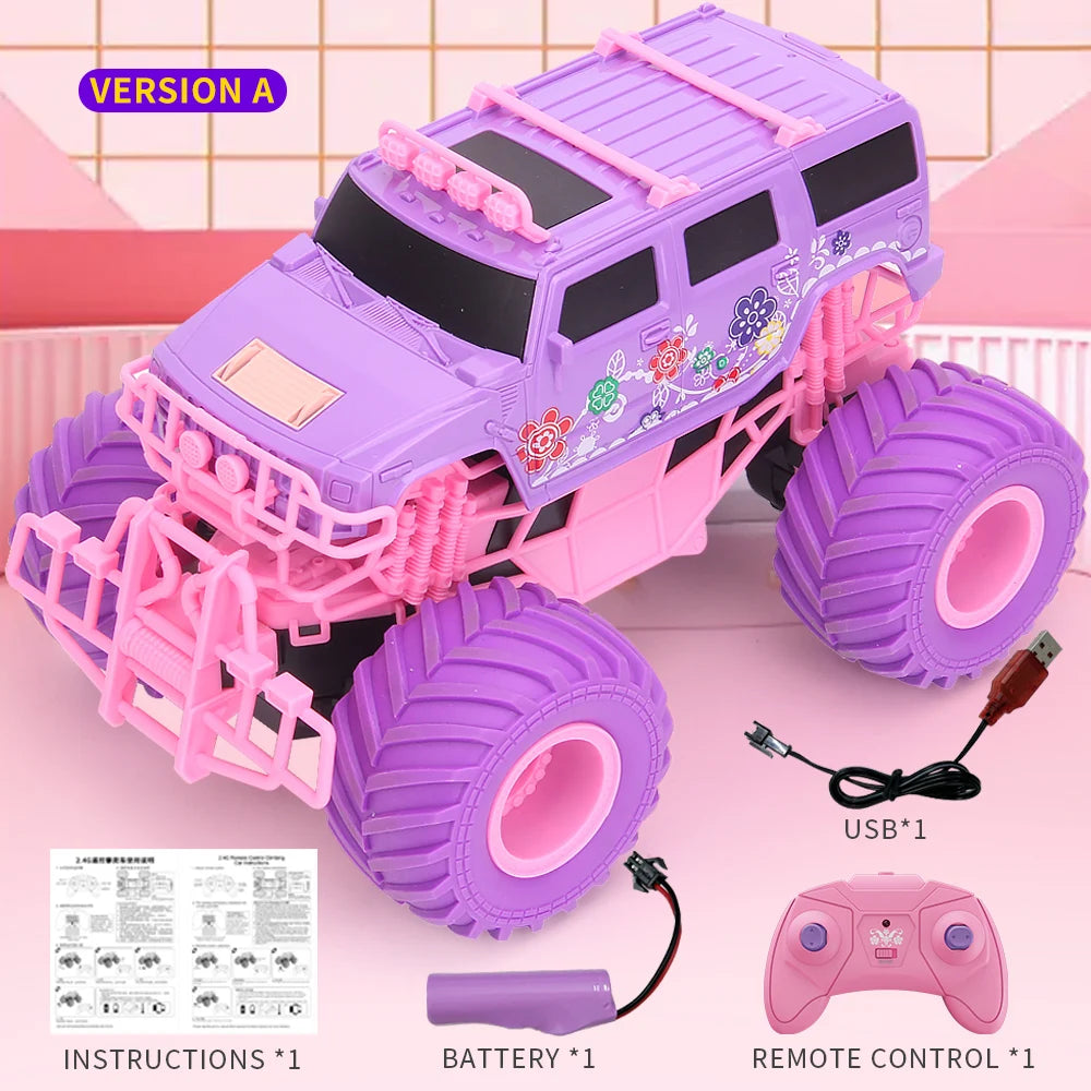 Pink Remote Control Truck – 2.4G Off-Road Climbing RC Pickup