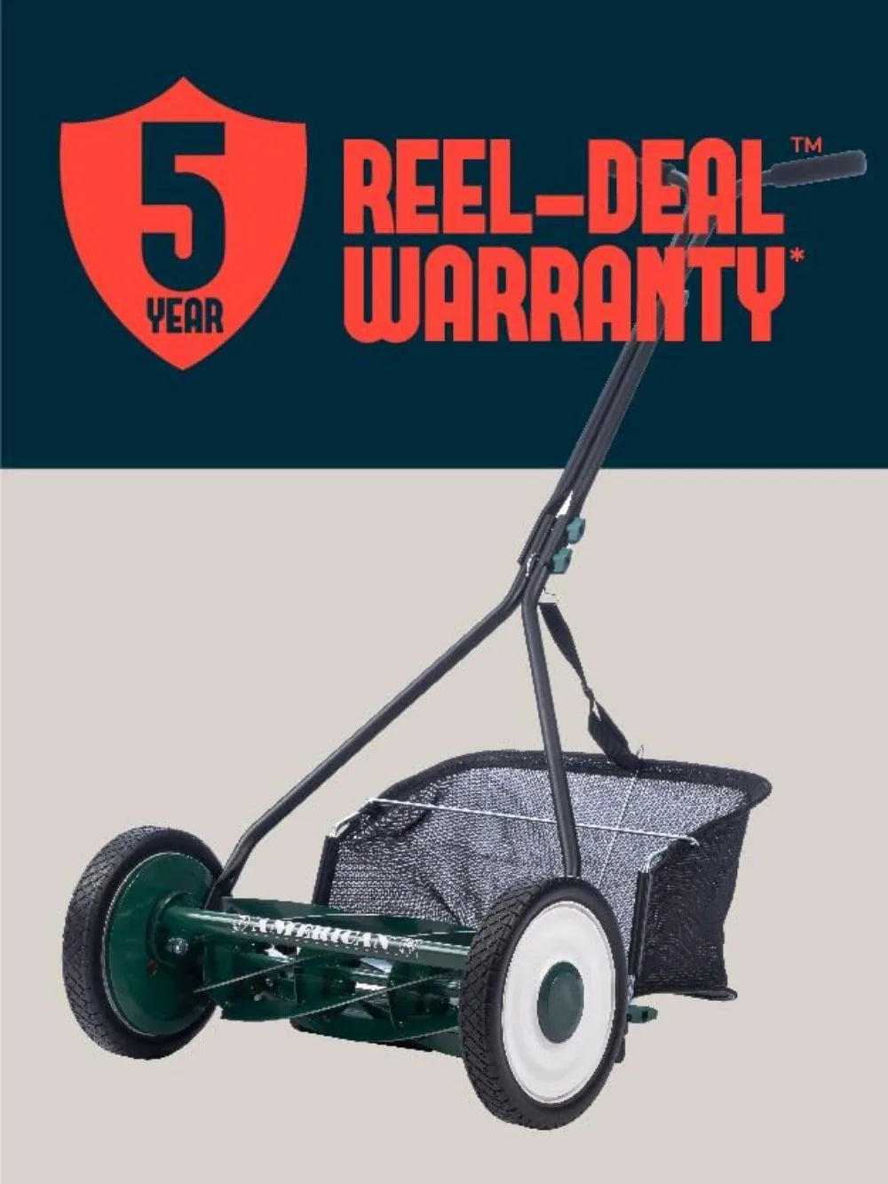 16-Inch 7-Blade Reel Mower with Grass Catcher | Manual Push, Scissor-Cut Precision, Adjustable Height, Eco-Friendly