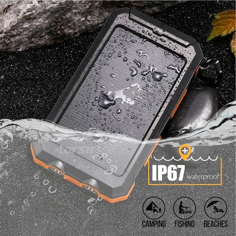 Solar Power Bank 80000mAh — Portable Outdoor Charger with Solar Panel