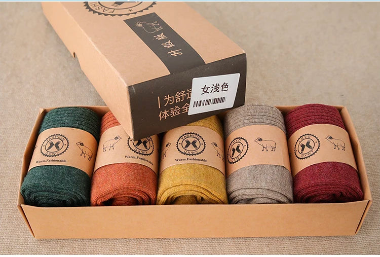 Thick Wool-Blend Mid-Calf Boot Socks