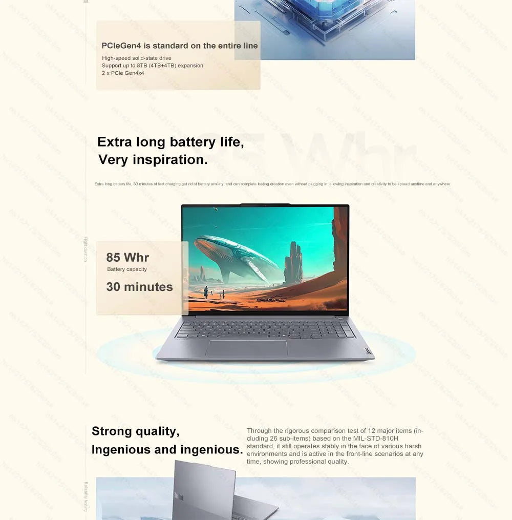 Lenovo ThinkBook 16+ 2025/2026 – AMD Ryzen 7, 24GB/32GB DDR5, 512GB/1TB SSD, 16" 2.5K/3.2K 120Hz/165Hz