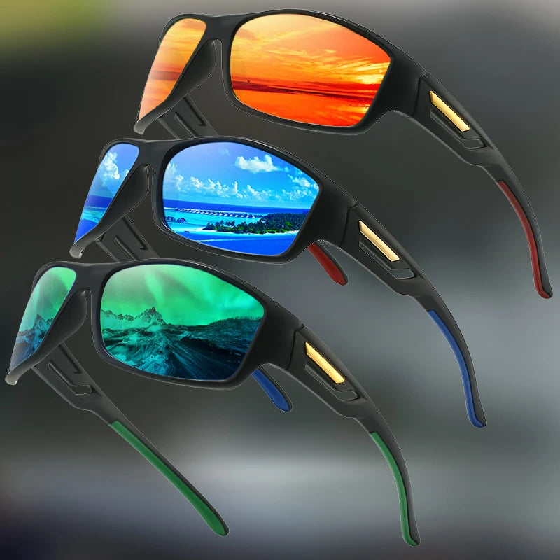 Sports Polarized Sunglasses | Camouflage Wraparound Frame UV400 for Driving & Fishing
