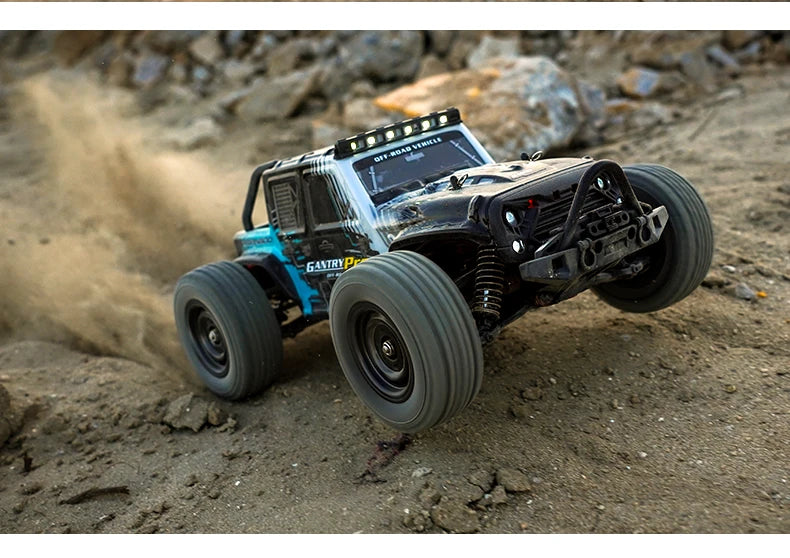 16103 PRO 1:16 Scale 4WD Brushless RC Car – 70KM/H Off-Road Climbing Truck with LED Lights