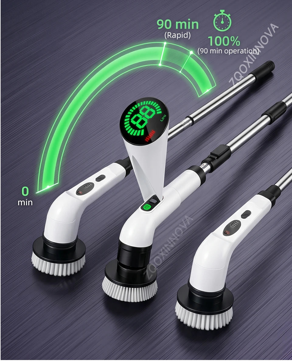 Cordless Household Spin Scrubber – Electric Multipurpose Cleaning Brush for Bathroom, Kitchen & Toilet
