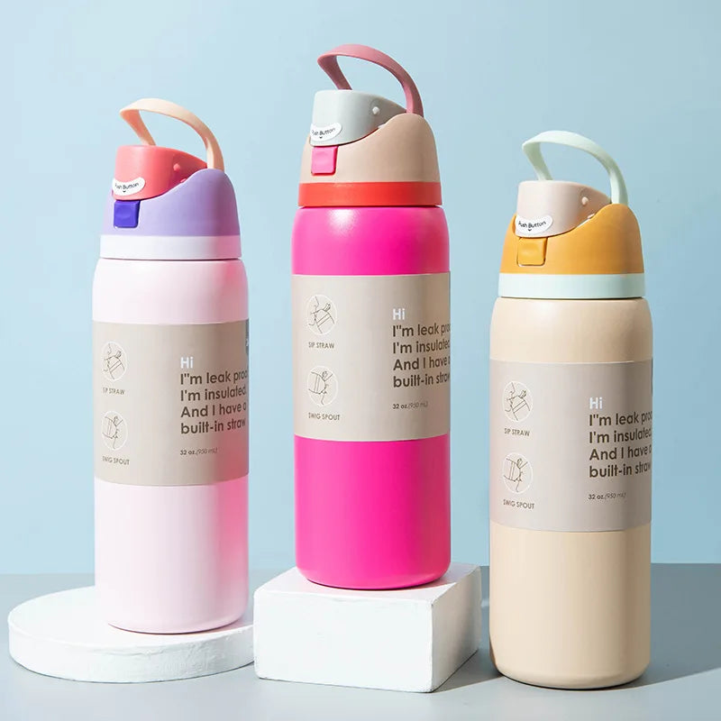 24oz Insulated Stainless Steel Sports Tumbler – Leak-Proof, BPA-Free Travel Cup with Silicone Base