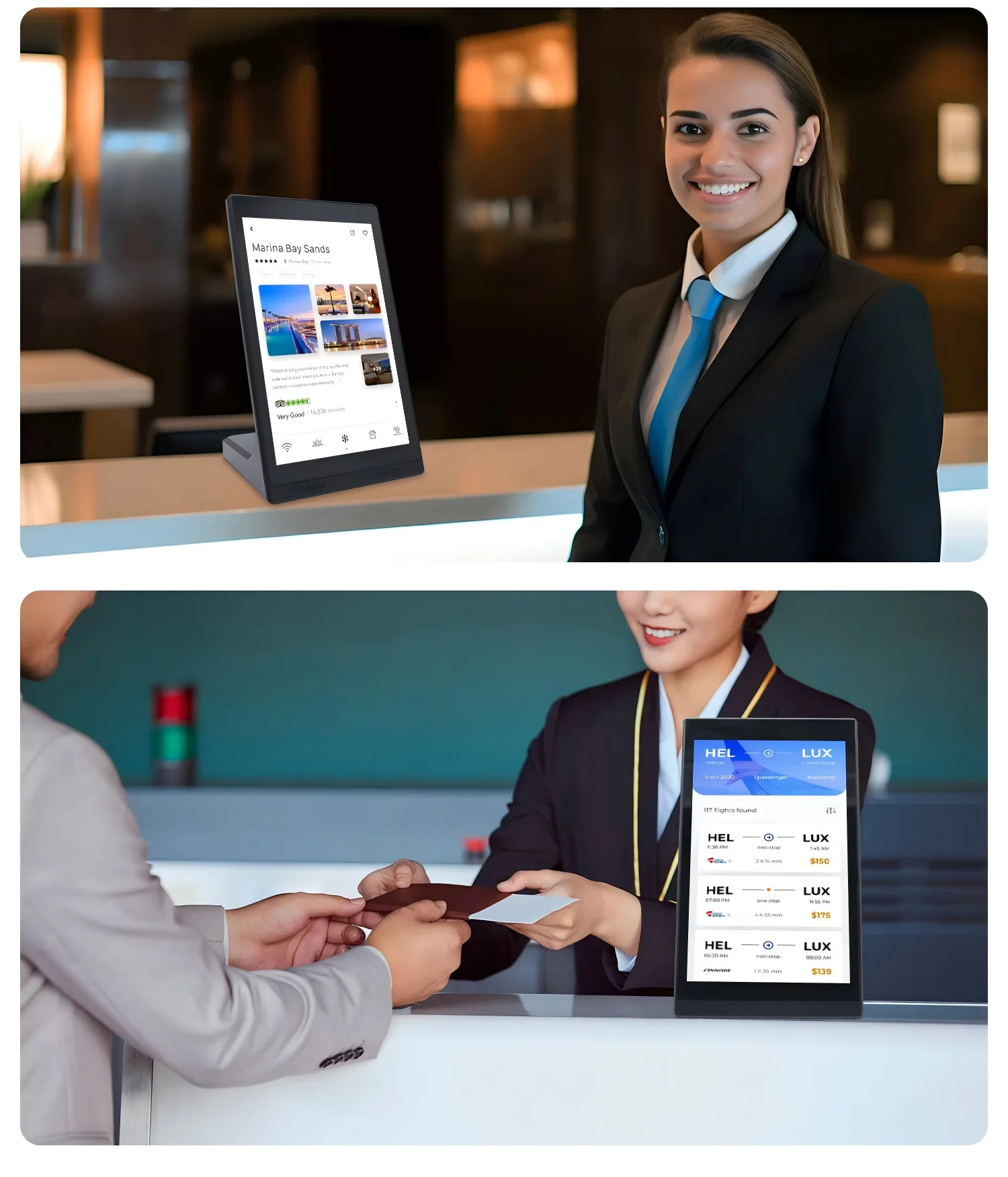 Android 13 Vertical Touch Screen POS Kiosk – 10.1", RK3568, 2GB RAM, Wi-Fi, NFC