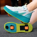 2-Wheel Luminous Roller Skates for Boys & Girls – Dual-Use LED Light Outdoor Wheeled Sports Shoes