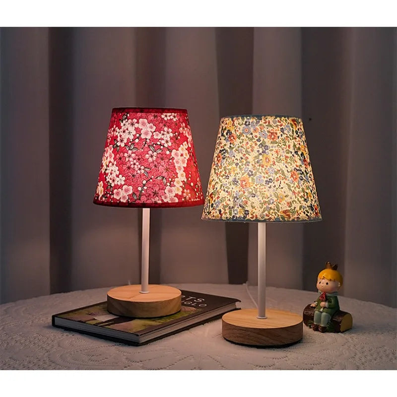 Fabric Shade Table Lamp – Compact LED Bedside Light