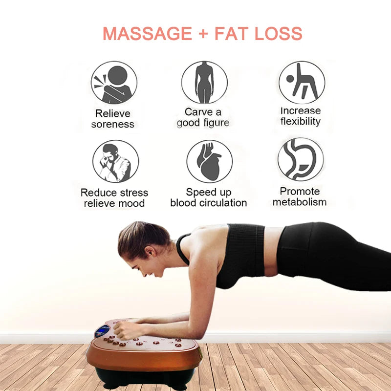 Home Fitness Vibration Plate Slimming Machine — Fat Burner Oscillating Workout Platform