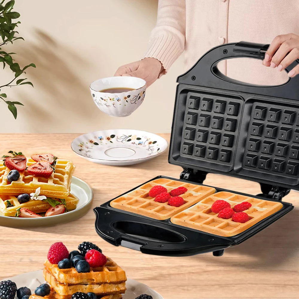 Professional Electric Waffle Maker — Non-Stick Multifunction Breakfast Machine