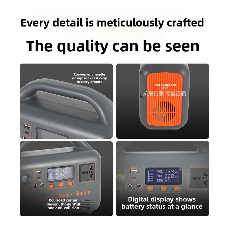 400W Portable Power Station — High-Capacity Solar Generator for Camping & Emergency