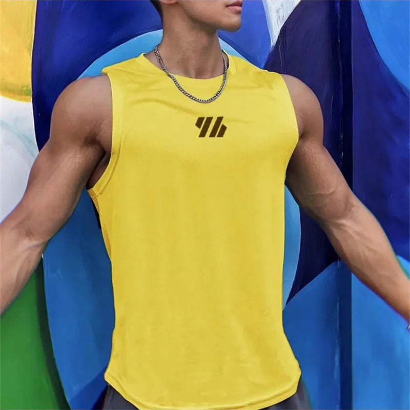Men's Mesh Sleeveless Gym Vest — Breathable Athletic Training Top