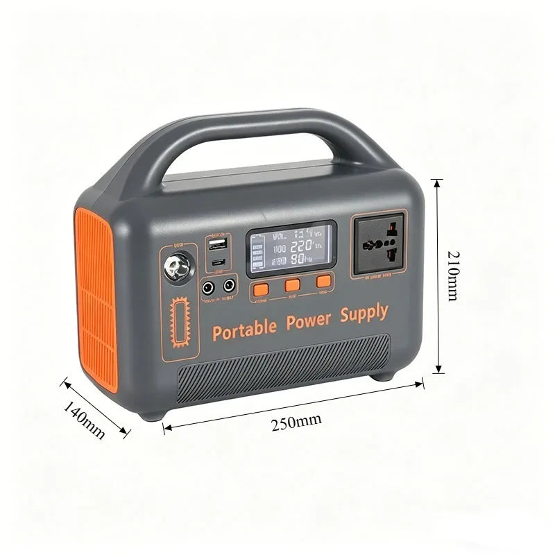 500W Portable Power Station — Multi-Output Solar Generator for Outdoor & Emergency Use