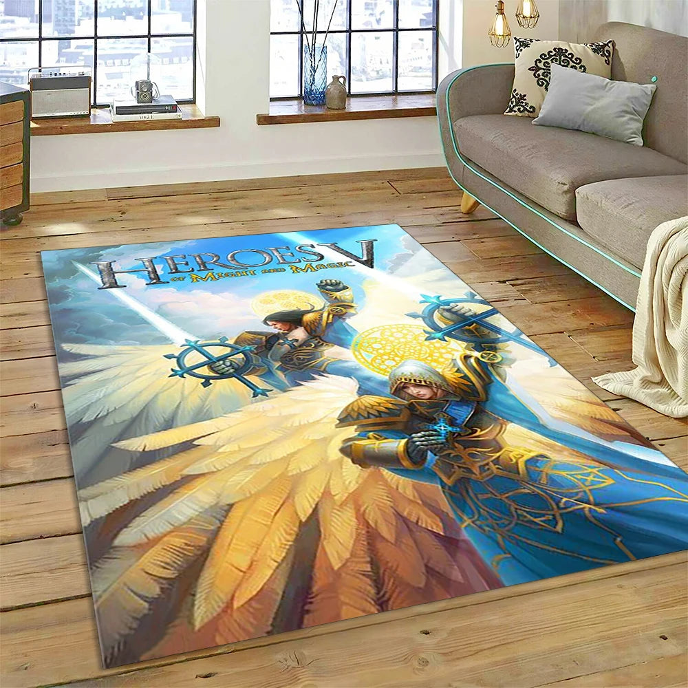 Heroes of Might & Magic Retro Gaming Rug – Non-Slip Floor Mat for Living Room, Bedroom & Sofa, 27 Designs & 9 Sizes
