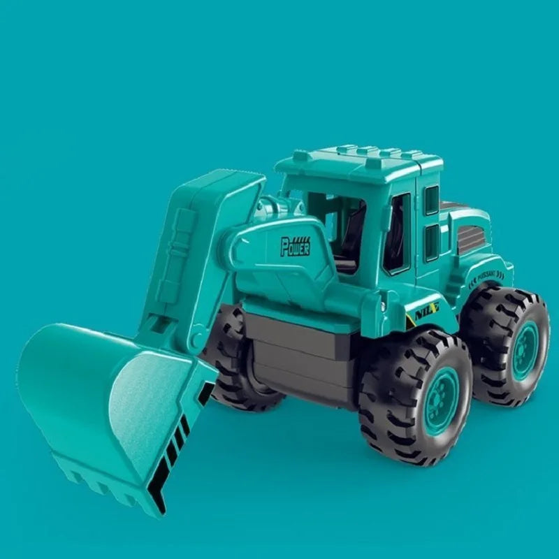 Inertial Construction Vehicle Toy – Excavator, Bulldozer, Road Roller & Claw Machine