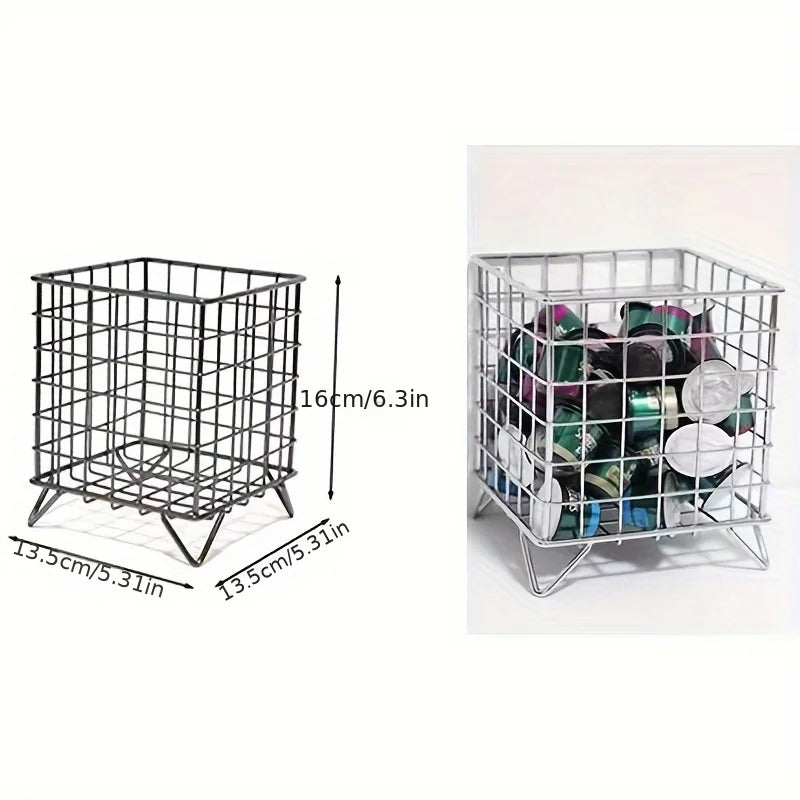 Metal Office Desk Storage Basket — Multi-Functional Shelf & Organizer Basket