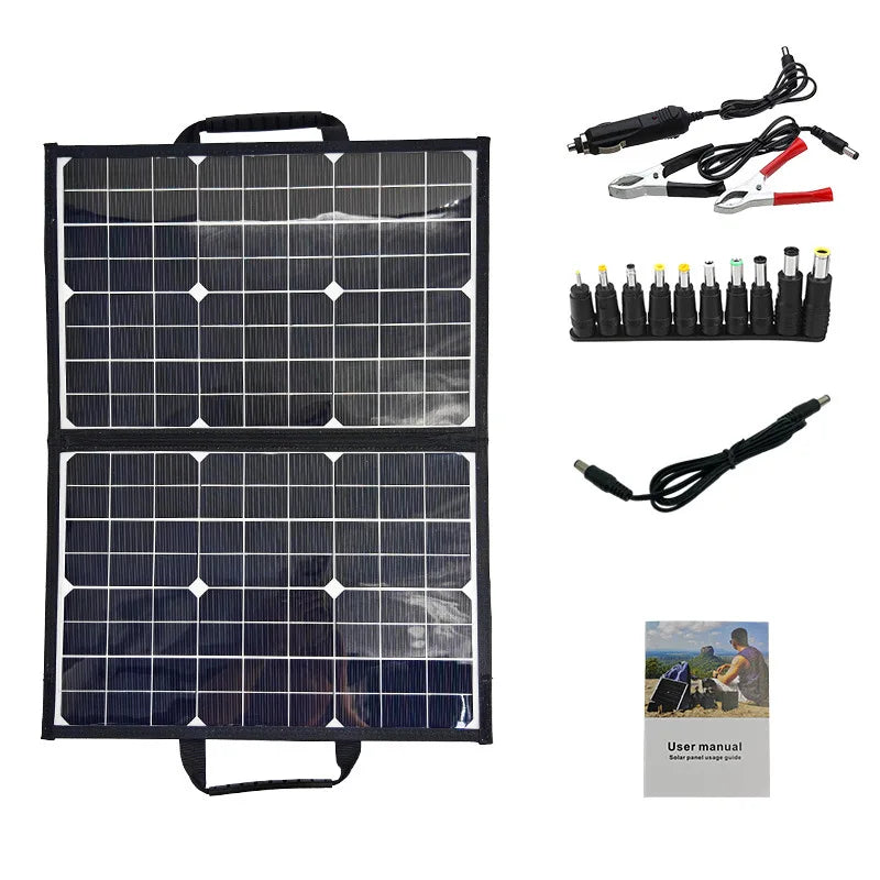 1000W Foldable Solar Panel Kit – Portable 18V Power Station Generator for Car, Boat & Camping