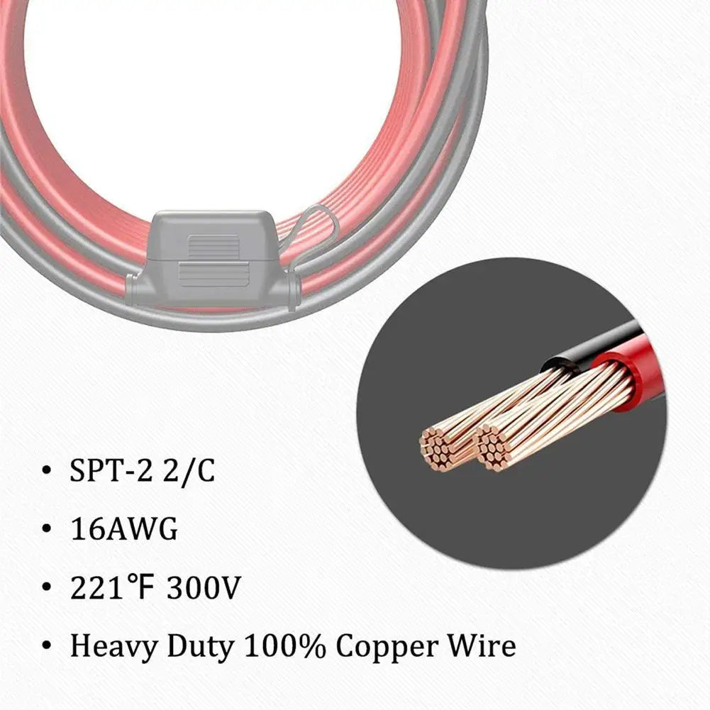 Motorcycle Battery SAE Quick Extension Cable – 10A Fuse O-Connector Battery Charger Adapter