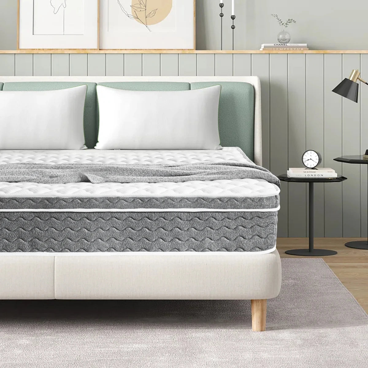 10"/12"/14" Fiberglass-Free Hybrid Mattress – Medium Feel, Motion Isolation, Certified Safe, Mattress in a Box