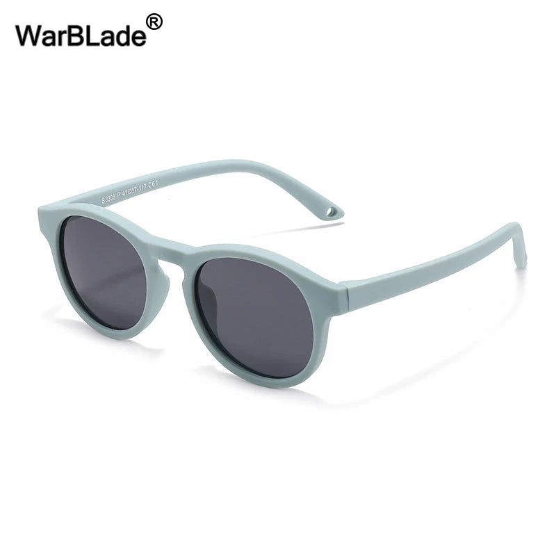 WarBlade Kids Round Polarized Sunglasses | Silicone Flexible Safety UV400 Baby Eyewear 0-3 Years