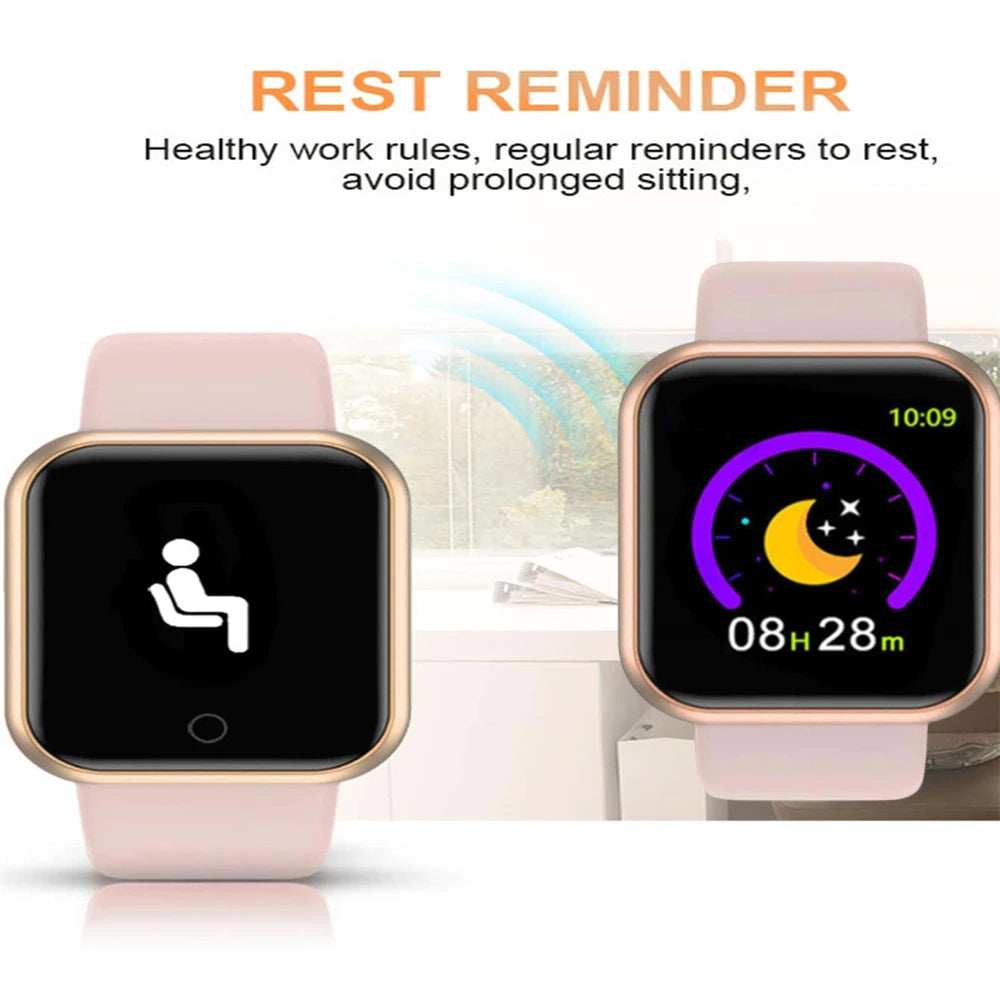 Track Every Move. Every Day. — Y68 & 116Plus Smartwatch | Fitness Tracker, Heart Rate Monitor, Sleep Tracker, Message Alerts, Android & iOS, 9 Colors