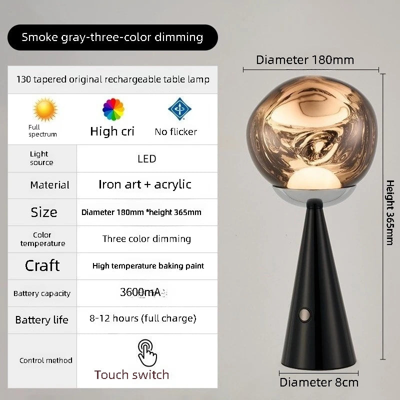 Rechargeable Touch Table Lamp – USB-C & Dimming