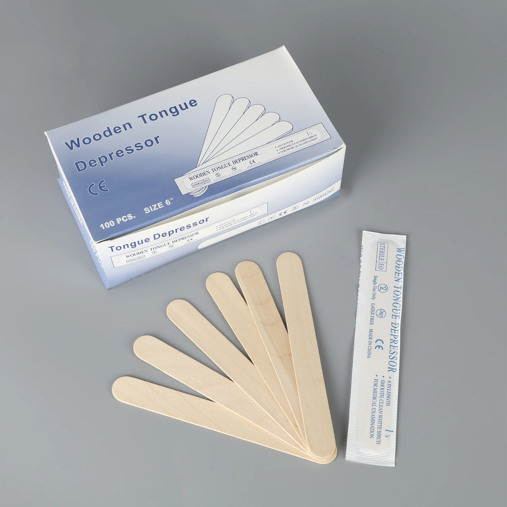 Disposable Wooden Waxing & Tattoo Sticks — Multi-Pack