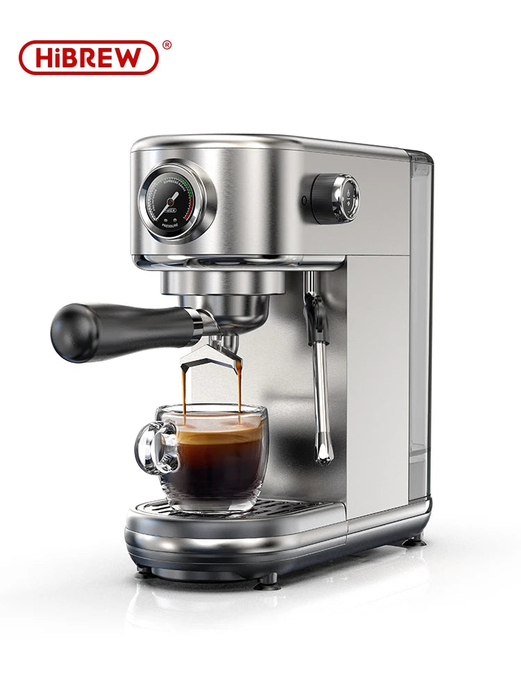 Barista-Level Espresso at Home — HiBREW H10B 20-Bar Semi-Automatic Espresso Machine | Temperature Control, Hot & Cold, Slim Design