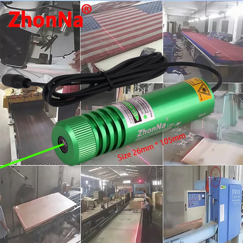 520nm Industrial Laser Locator – Cross, Line & Point Laser for Wood, Stone & Aluminum