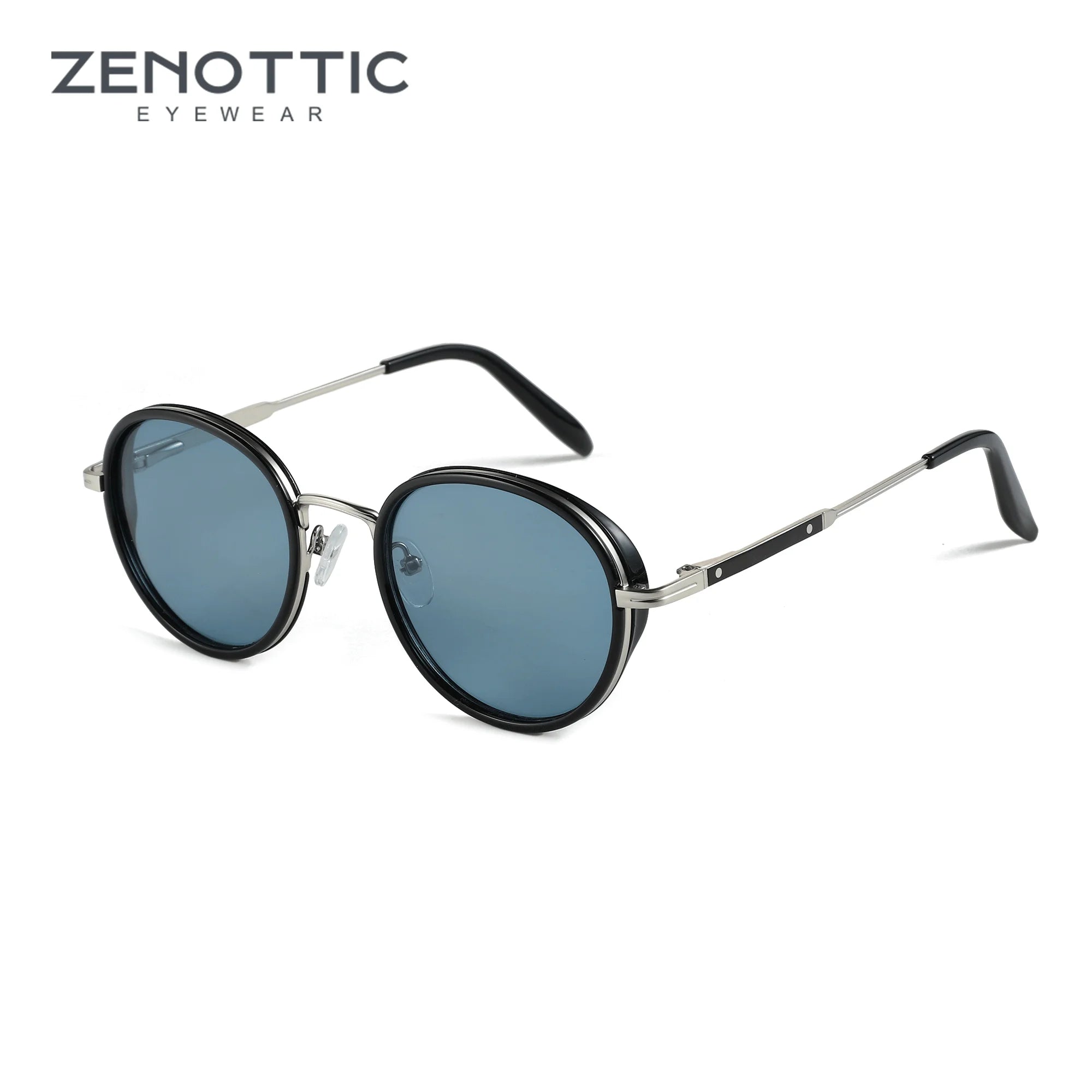 ZENOTTIC Steampunk Round Polarized Sunglasses | Mirror Vintage Shades UV400 for Men & Women