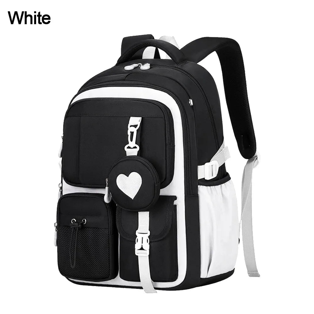 Nylon School Backpack – Multi-Pocket Everyday Bag