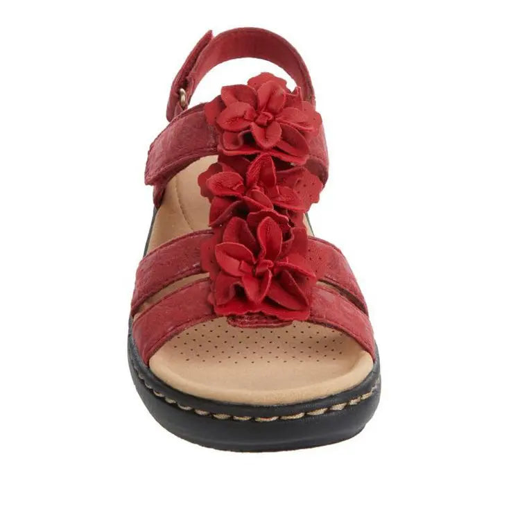 Women's Flower Wedge Platform Sandals – Retro Roman Orthopedic Style