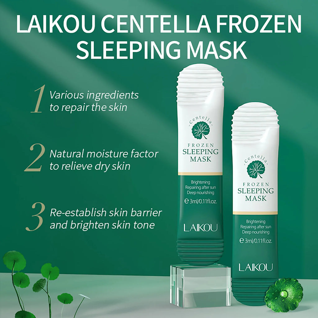 LAIKOU 7-Piece Sleeping Face Mask Set — Snail & Matcha