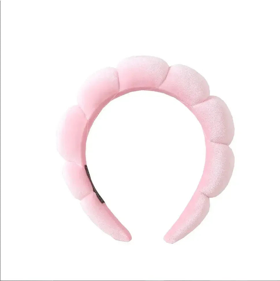 Puffy Spa Headband & Wristbands Set — 3 Pack