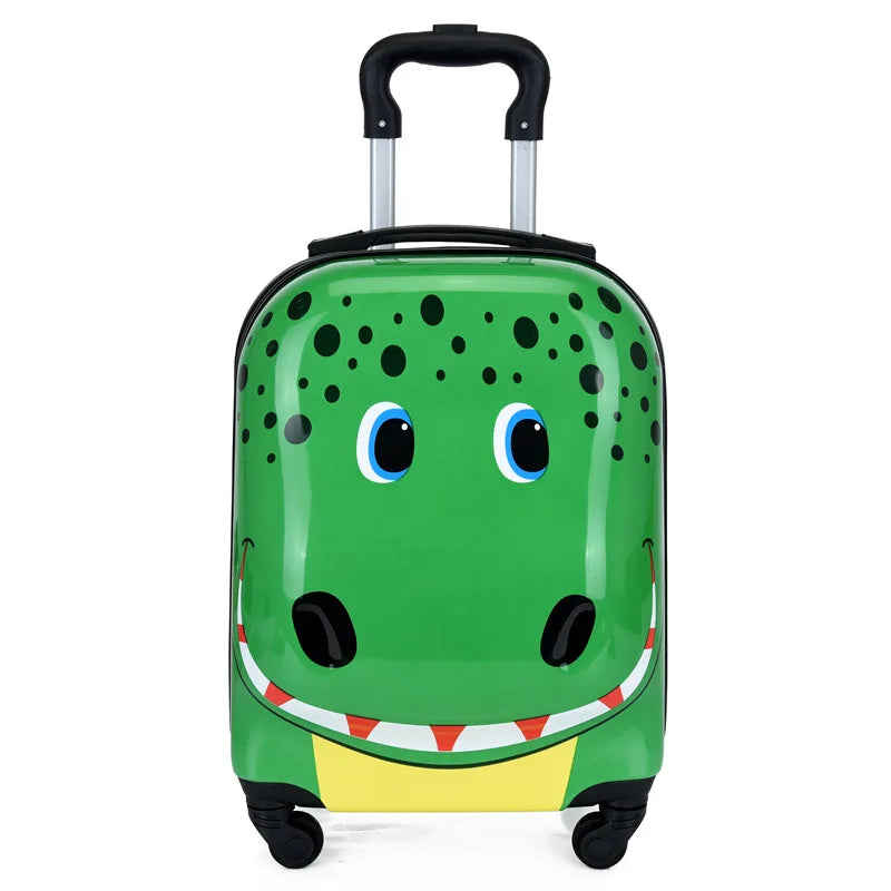 18" 3D Animal Kids Spinner Suitcase — ABS Hard Shell Carry-On for Young Travelers