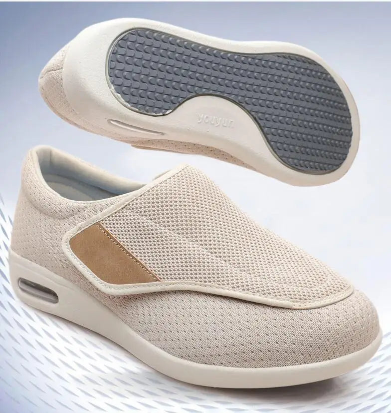 Women's Orthopedic Wide Walking Shoes – Soft Adjustable Diabetic Shoes for Swollen Feet, Bunion, Hallux Valgus & Elderly Comfort