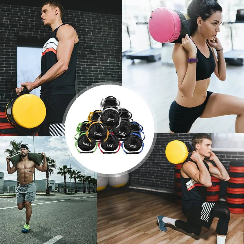 Fitness Sandbag – 5-30kg Unfilled Power Bag for Weight Lifting, Muscle Strength & Functional Training