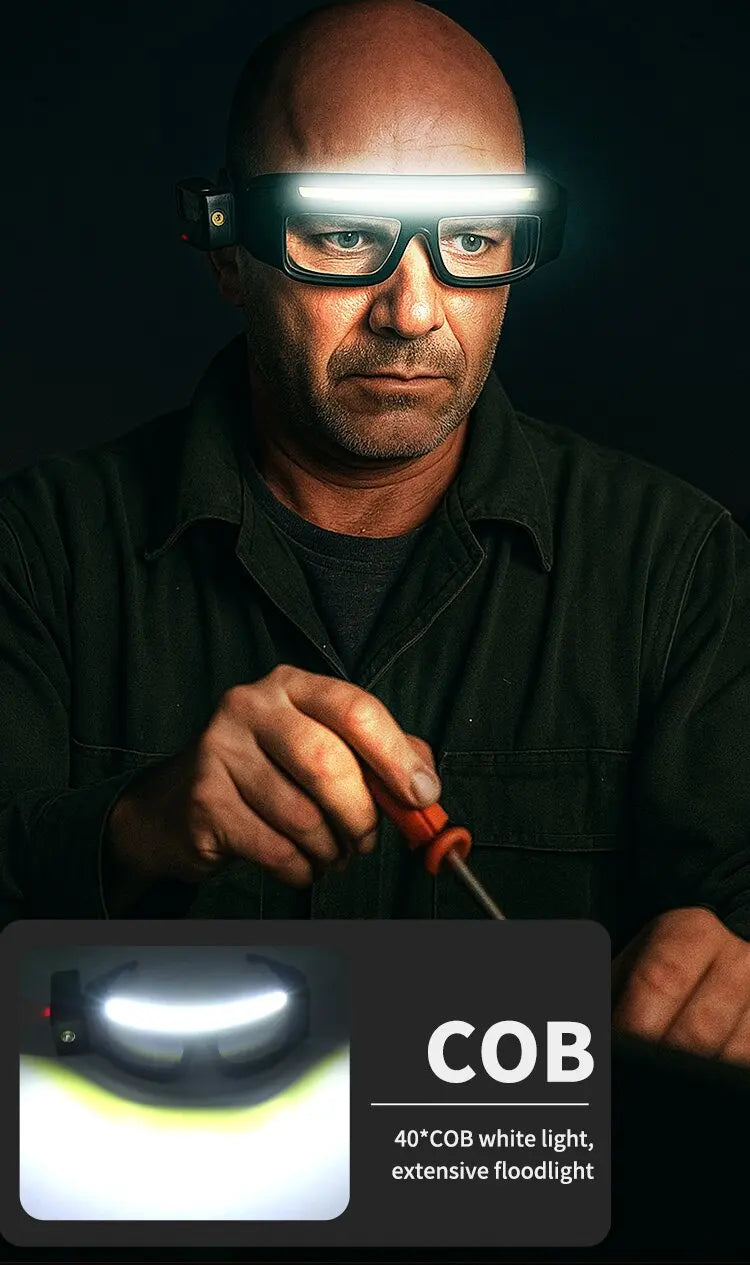 Rechargeable LED Glasses Headlight — 5 Modes