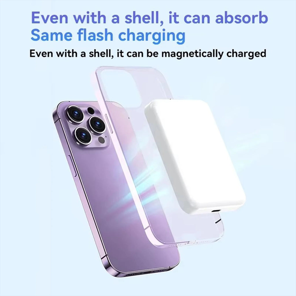 Lenovo 22.5W Magnetic Wireless Power Bank – MagSafe Compatible Portable Charger for iPhone