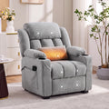 Power Recliner with Heat, Massage & 22-Inch Seat