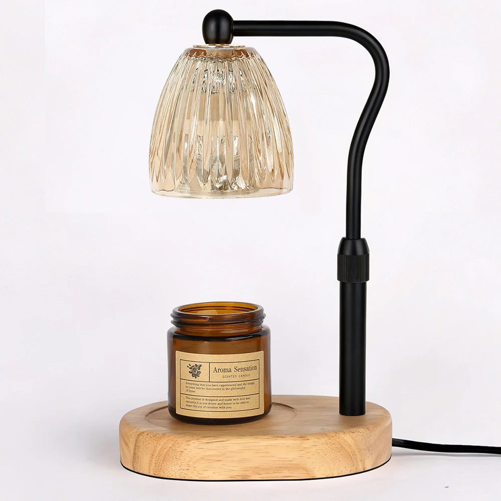 Dimmable 50W Candle Warmer Lamp with Glass Shade